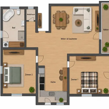 98 - 2 Schlafzimmer, Balkon & Vogelsbergblick Hungen